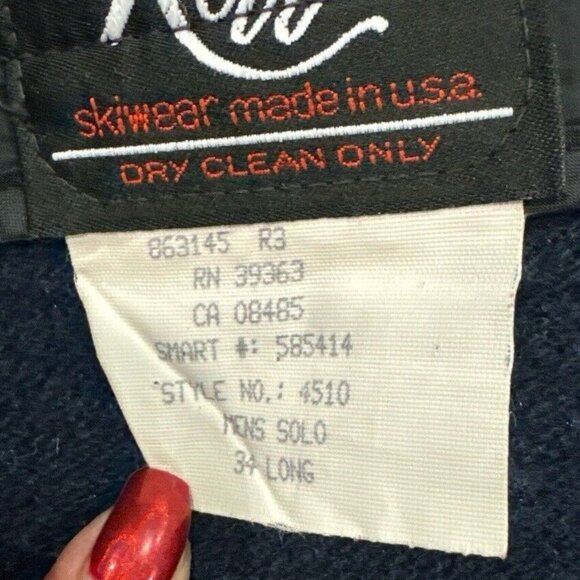 VTG ROFFE Men's Blue Solo Snowboarding/Ski Pants With Built in Stirrups 34 Long - Picture 7 of 8